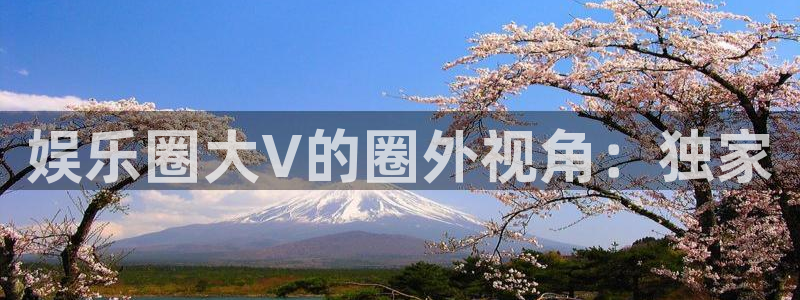 极悦娱乐是什么平台：娱乐圈大V的圈外视角：独家